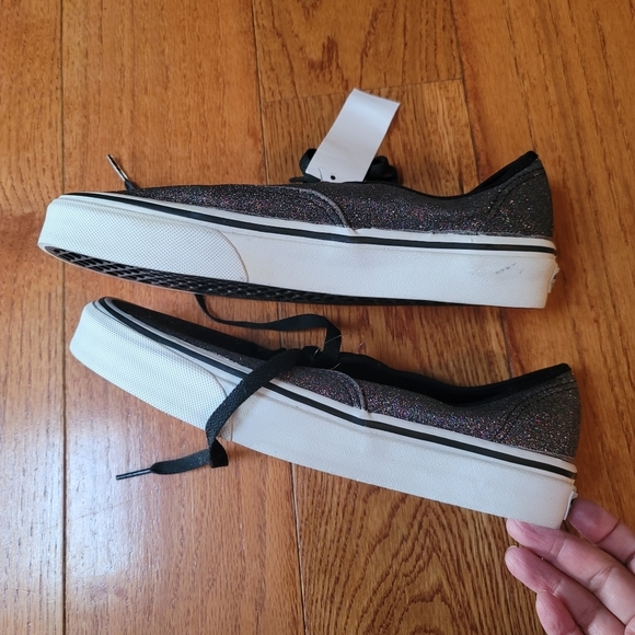 Vans, Authentic 'Glitter -‎ Rainbow Black' Trainers, Size 7 - Picture 7 of 15